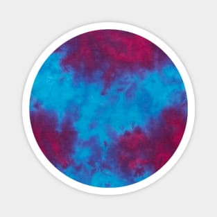 Tie Dye Smoky Red Blue Magnet